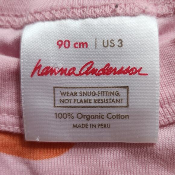 Hanna Andersson Short John Pajama Top Orange-Y In Pink Size 3 | 90 cm - Picture 5 of 7